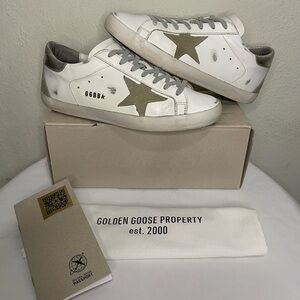 Authentic GOLDEN GOOSE Men’s Super Star Classic Leather Sneakers US8/EU41